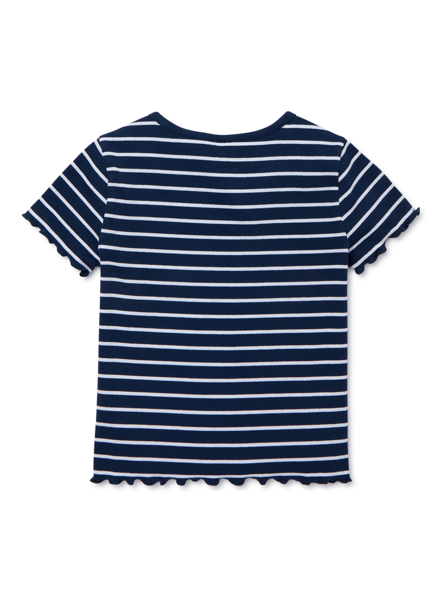 Wonder Nation Little Girls' & Big Girls' Knit Short Sleeve Rib T-Shirt