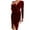 Red, variant on Zedker Velvet Party Dress for Women Long Sleeve V Neck Bodycon Wedding Guest Dresses for Women Plus Size Blue L
