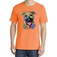 thumbnail image 2 of Wild Bobby,Don't Judge My Pitbull I Won't Judge Your Kids Funny Dog Lover Garment-Dyed Washed Look Short Sleeve Tees, Neon Orange, Large, 2 of 3