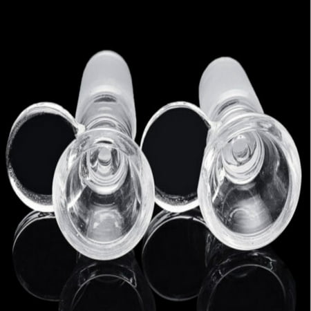 Baywell Male Glass Slide Bowl With Round Handle 14/18mm Clear Glass Slide Funnel Type US