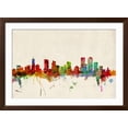 thumbnail image 2 of Art.com Denver Colorado Skyline Art Print by Michael Tompsett, Brown Frame Wall Art, 44" x 32", 2 of 5