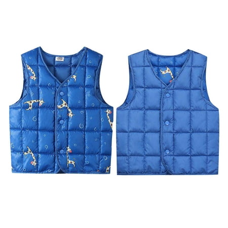 

Boys Jackets Size 6-7 Boys Youth Coats Child Kids Toddler Baby Boys Girls Sleeveless Cute Cartoon Winter Solid Coats Jacket Reversible Vest Outer Outwear Outfits 4t Sweaters Boys