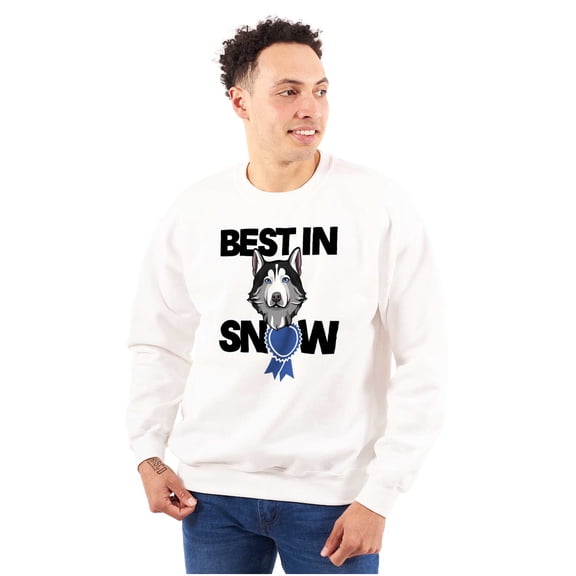 Best In Snow Huskies Dog Pet Lover Unisex Plus Fleece Graphic Sweatshirt Brisco Brands 2X