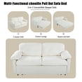 thumbnail image 2 of Queen Sleeper Sofa with Side Storage & 8 Silent Casters - 3-in-1 Pull-Out Chenille Loveseat for Apartment.Beige, 2 of 21