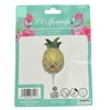 Summer Luau Party "Let's Flamingle" Mylar Foil Balloon with Holder; 12cm x 23 cm; Pineapple