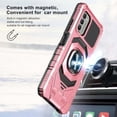 thumbnail image 4 of Compatible Case for Nokia G400 5G Case w/Tempered Glass Screen Protector [Military Grade] Ring Car Mount Kickstand Shockproof Hard Phone Case - Rose Gold, 4 of 7