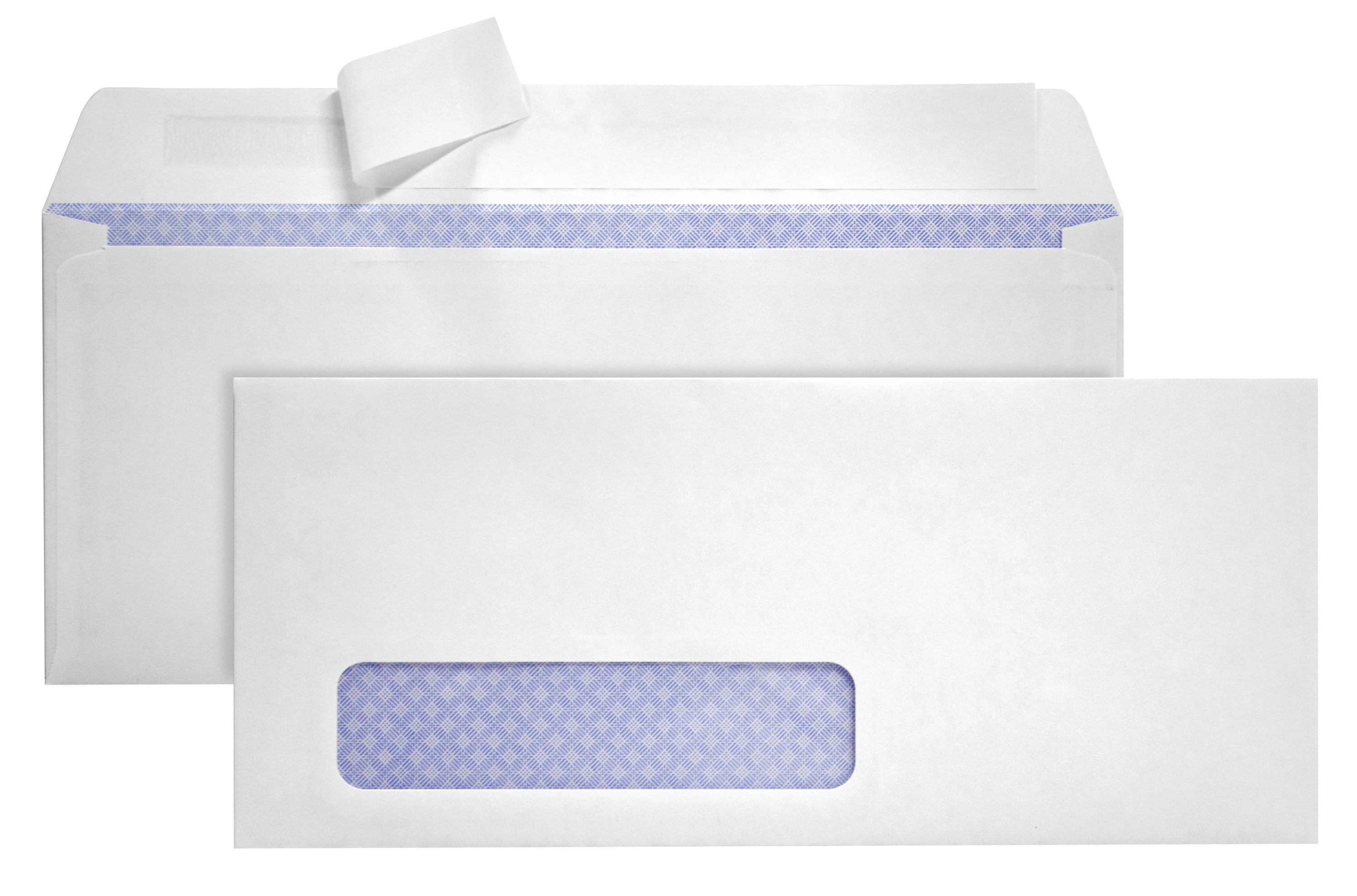 Pen+Gear Privacy Window Envelopes, Size #10 (4.12" x 9.5"), 24 lb., Solid White Pattern, 250-Count