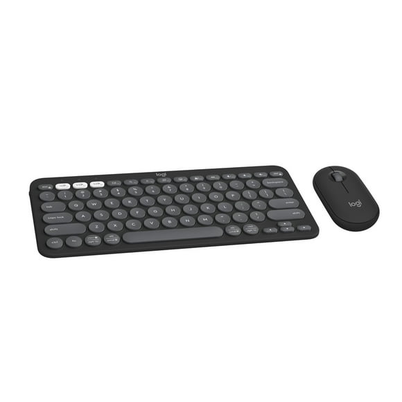 Logitech Pebble 2 Combo, Wireless Keyboard and Mouse, Quiet and Portable, Customizable - Graphite