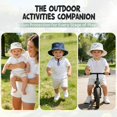 thumbnail image 5 of American Trends Baby Sun Hat UPF 50+ Sun Protection Summer Beach Hat Cute Baby Bucket Hat Wide Brim Toddler Sun Hats for Boys Girls Beige Dinosaur S, 5 of 6
