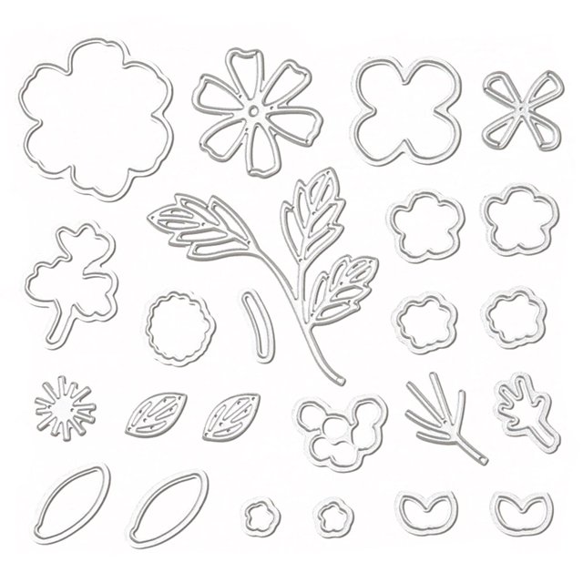 Troqueles de corte de Metal para álbum de recortes, sello de flor de hoja de silicona transparente DIY en relieve Likrtyny Arte deco