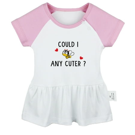 

Could I Any Cuter Funny Dresses For Baby Newborn Babies Skirts Infant Princess Dress 0-24M Kids Graphic Clothes (Pink Raglan Dresses 18-24 Months)