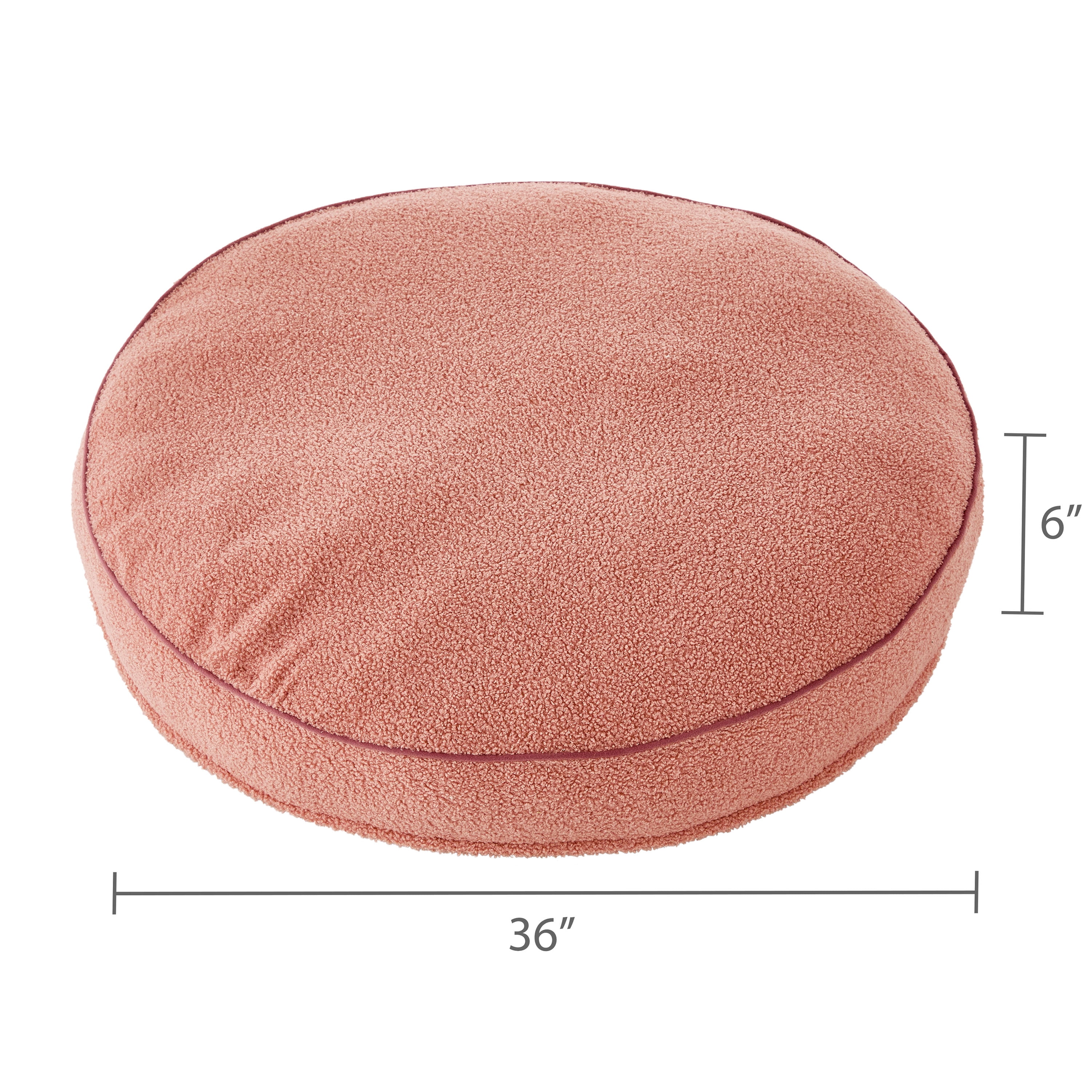 Vibrant Life Large Round Dog Bed, Pink, 36" x 36"