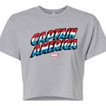 thumbnail image 3 of Marvel Captain America - Logo - Juniors Cropped Graphic T-Shirt, 3 of 5