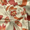 thumbnail image 5 of Ambesonne Orange Valance Pack of 2, Red Retro Poppy Flowers, 54"X12", Orange Red Peach, 5 of 5