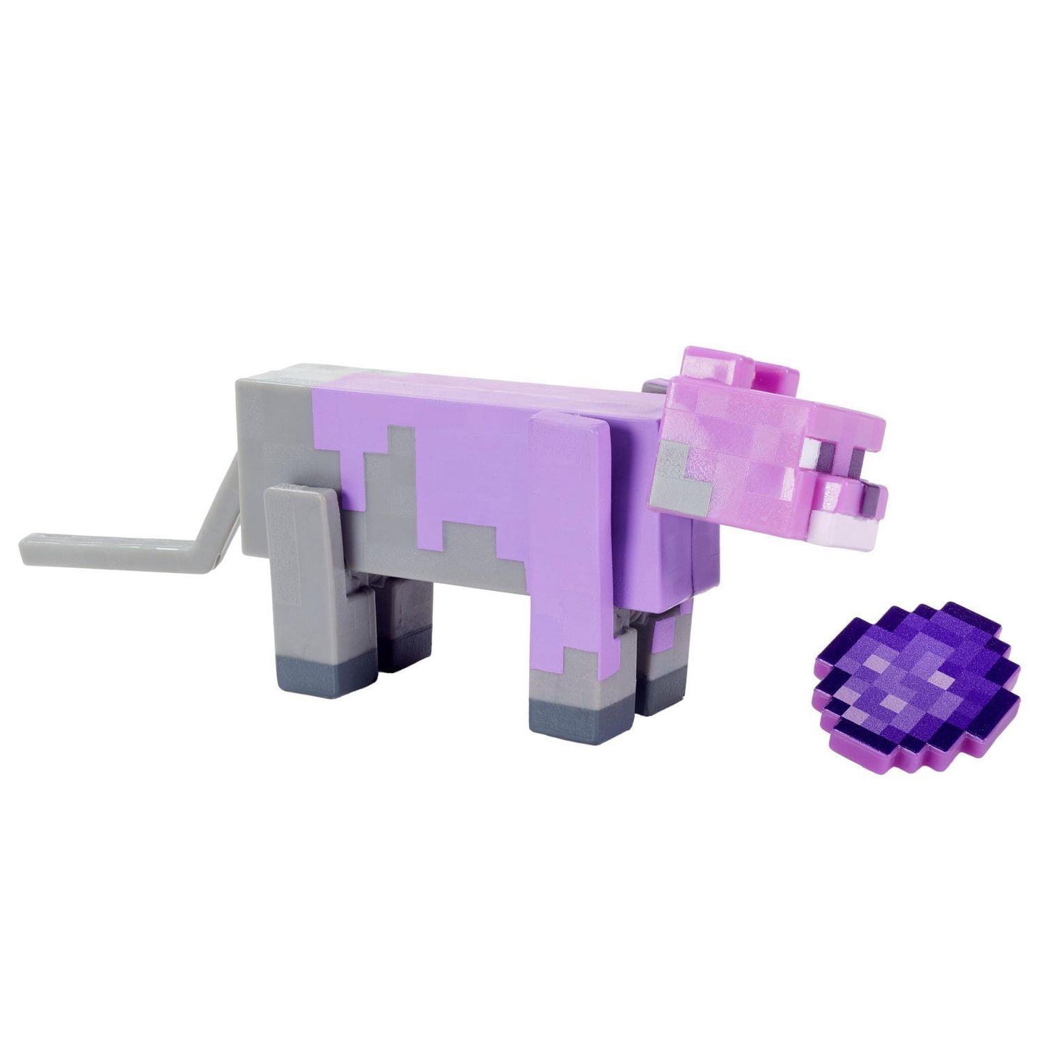 Figurine Création de Biomes Dyed Cat Minecraft, personnages pixelisés authentiques inspirés du jeu vidéo