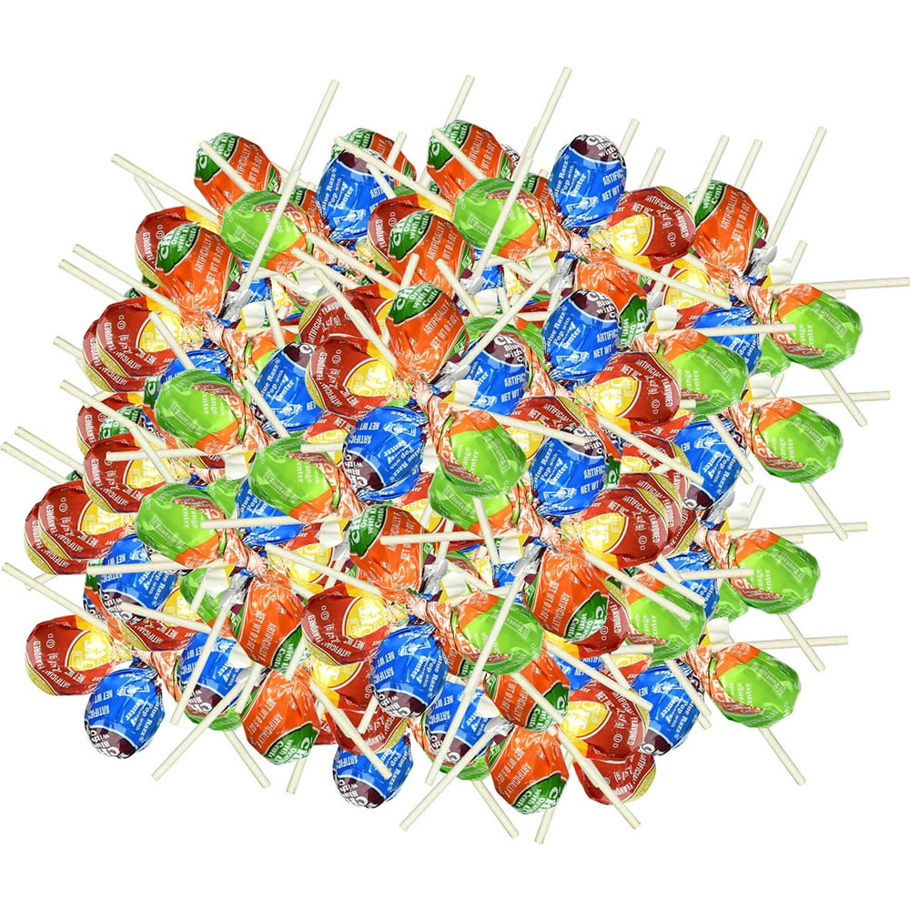 Tootsie Roll Lollipops Assorted Fruit Flavors Pops, Raspberry, Cherry