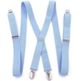thumbnail image 1 of Minnieouse Suspender Pantalones Correa con 4 Pinzas Fotografía Adultos Elástico Crossover Pantalones Brace Cinturón Clip Banquete Boda Negocios Accesorios de disfraces Cielo azul, 1 of 6