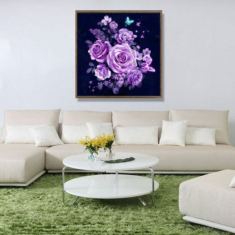DIY 5D Diamond Painting Flowers Full Diamond Mosaic Pink Rose Rhinestone  Embroidery Wall Home Decoration Handmade Gift 202 New