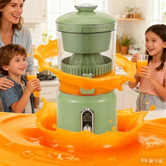 Electric Citrus Juicer -20oz Portable Orange Juice Squeezer,With Juice Separation Juicer for Lemon, Tomato, Watermelon （Green）