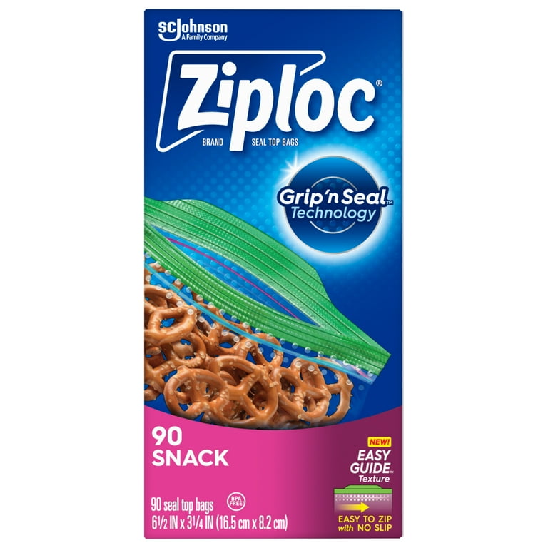 Amazon.com: Ziploc Snack Bags with EasyGuide Texture, Small