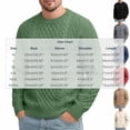 thumbnail image 3 of Babcutegg Big and Tall Mens Cable Knit Sweater Crew Neck Long Sleeve Loose Fit Warm Casual Comfy Sweaters Size 4XL, 3 of 7