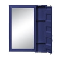 thumbnail image 2 of Industrial Style Metal Vanity Mirror with Recessed Door Front Blue - Saltoro Sherpi, 2 of 5