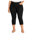 thumbnail image 2 of Jack David Women's Plus Capri Casual Stretch Jeans - Black, 2 of 6