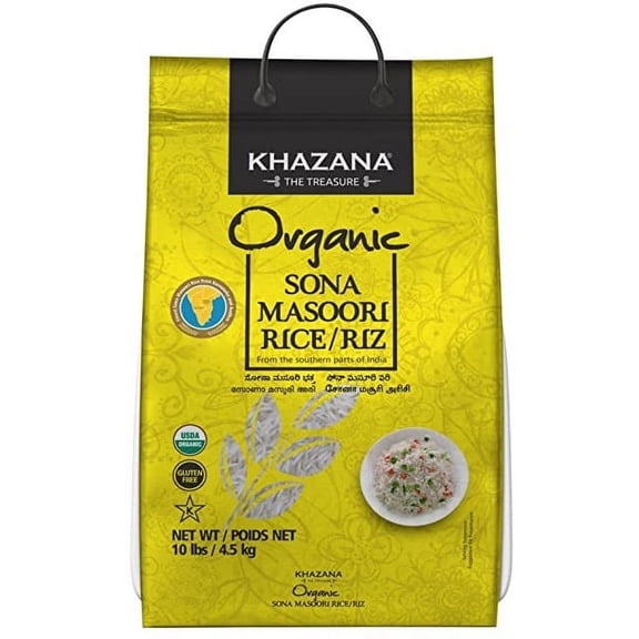 Khazana Organic Sona Masoori 10lb