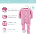 The Peanutshell Baby Sleep n Play Footed Pajamas for Girls, Floral Love