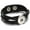 Black, variant on Snap Jewelry Purple Leather Weave Bracelet with Adjustable 8.5 Inch Strap
