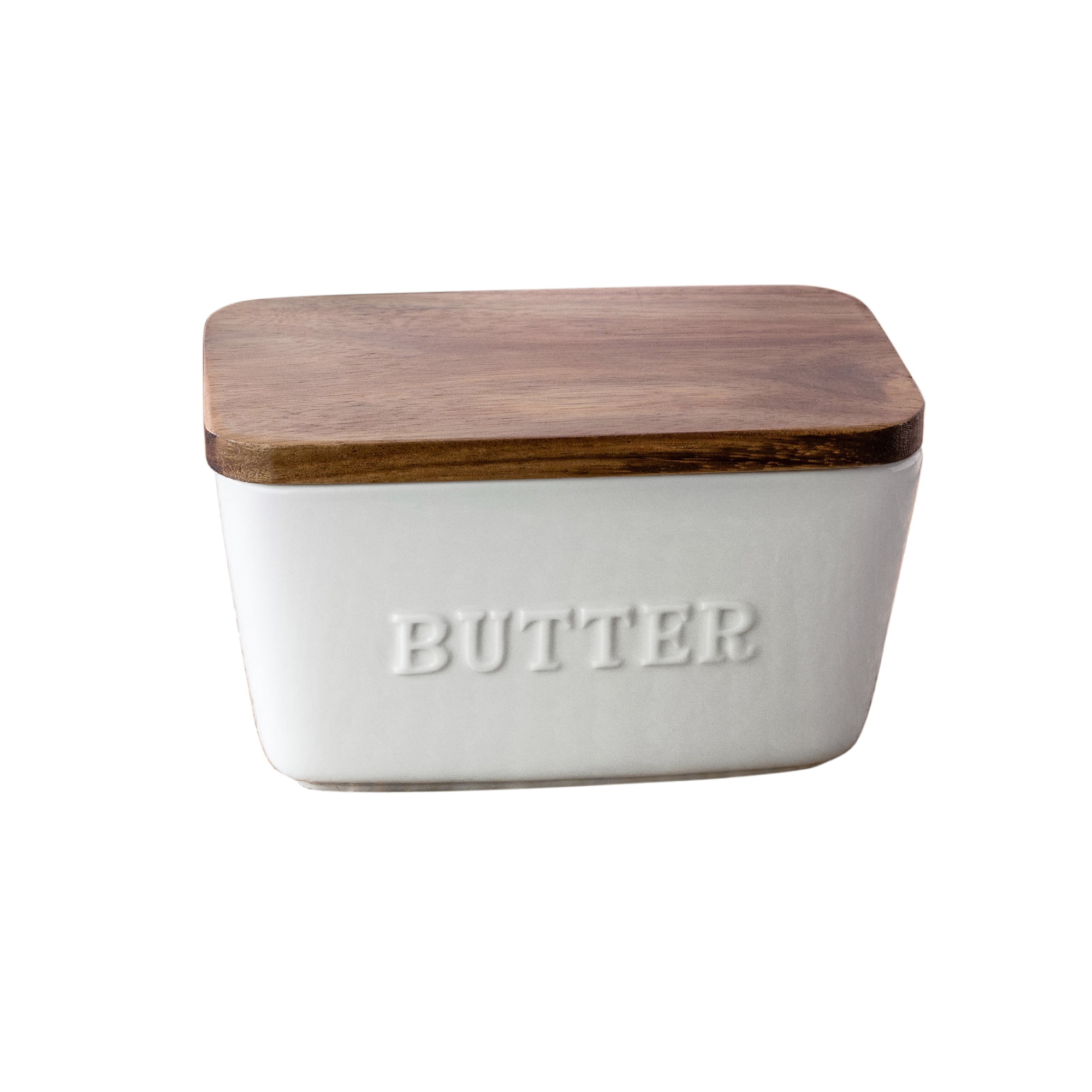 Better Homes & Gardens Porcelain Embossed Butter Dish