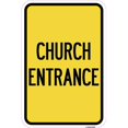 thumbnail image 1 of SignMission A-1218-24457 12 x 18 Po Panneau en Aluminium - Entrée de l'Église, 1 of 1
