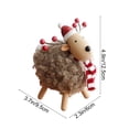 thumbnail image 2 of Edhome Christmas Wooden Sheep Figurine Festive Tabletop Window Display Shelf, A, 2 of 5