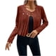 thumbnail image 2 of Puntoco Chaqueta con Solapa De Botones Y Borlas De Terciopelo De Cuero Temperamento para Mujer Cárdigan De Chaqueta con Borlas De Manga Larga De Color Sólido Puntoco Puntoco-1, 2 of 7