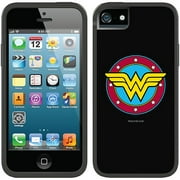Angle View: Wonder Woman Emblem Circular Design on Apple iPhone 5SE/5s/5 Switchback Case by Coveroo