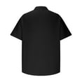 thumbnail image 2 of COSFO Mens T-Shirts Casual Short Sleeve Mock Neck Solid Tops Loose Cotton Linen Pullover Classic T-Shirt, 2 of 5