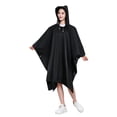 thumbnail image 2 of Dongrere Reusable Rain Poncho, Hooded Waterproof Lightweight Rain Cape, Raincoat for Women Men Outdoor Hiking Travel Use, Black, 2 of 7