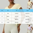 thumbnail image 2 of STETMN Athletic Tops for Women Cropped V Neck Tie Side Slim Fit T-Shirt Quick Dry Going Out Tees, 2 of 4