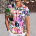 thumbnail image 2 of PMUYBHF Chemise à Manches Courtes Imprimée 3D Mode Sequins Mardi pour Hommes 9649 m, 2 of 5