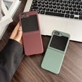 thumbnail image 3 of Designed for Samsung Galaxy Z Flip 6 Phone Case,Compatible with Mag-safe,Ultra Slim Design,Fiber Pattern,Lightweight Anti-Scratch Shockproof Rugged Thin Fit Phone Case,Red, 3 of 10
