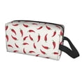 thumbnail image 2 of Goofa Chili Printed Toiletry Bag with Handle,Large Capacity Travel Makeup Cosmetic Bag for Women, Carry on Airport Airline Compliant Bag, 2 of 9