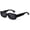 Black, variant on Rectangle for Women 90s Fashion Glasses with Classic Black Tortoise Frame Black