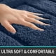thumbnail image 2 of Non-Slip Bath Mat, Soft Microfiber Bath Mat, Absorbent, Extra Thick Shower Mat for Bathroom, 50 x 80 cm, Navy Blue, 2 of 5
