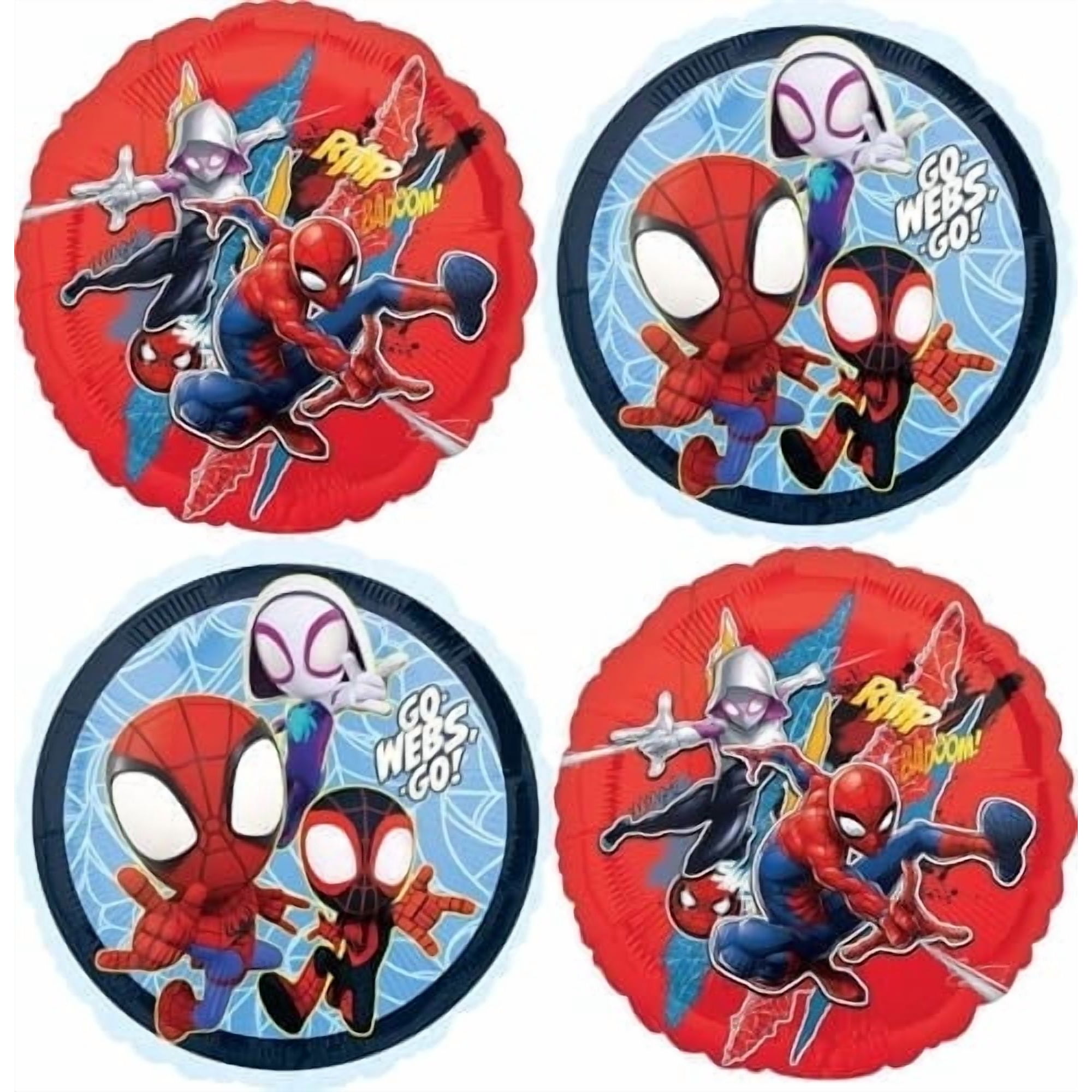 Spidey and His Amazing Friends Birthday Party Supplies 4pc Balloon Bouquet Decorations