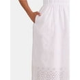thumbnail image 2 of Time and Tru Women's Midi Eyelet Dress, Sizes XS-XXXL, 2 of 4