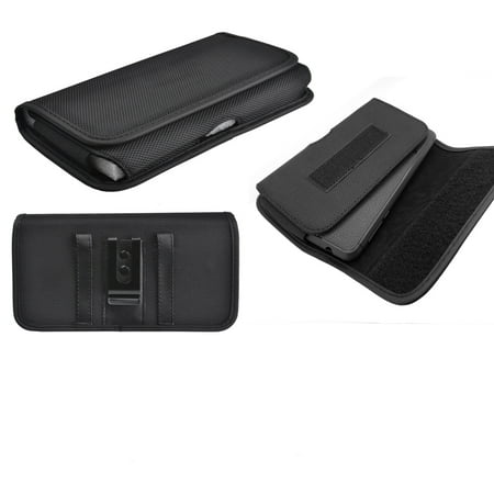 Wireless Accessories Pouch Case for ZTE Avid 589/Avid 579 Phone Holster/Horizontal Canvas Pouch Case with Belt Clip and Loops