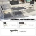 Royard Oaktree 4 Pieces Patio Furniture Sets Wood Garden Conversation