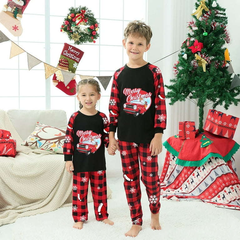The Parent-Child Family Matching Christmas Holiday Pajamas Sets, Snug Fit  100% Cotton, Adult, Big Kid, Toddler, Baby 