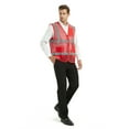 thumbnail image 4 of GOGO Asian Unisex Volunteer Vest Safety Reflective Running Cycling Vest with Pockets, Slim Fit-Orange-M, 4 of 7