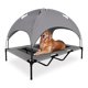 thumbnail image 1 of Cama para Perro Grande, Cama Elevada para Perros con Toldo Extraíble, Tela Oxford 600D , Cama para Perros Lavable y Transpirable, Apto para Jardín, Playa y Camping, Gris, 1 of 9